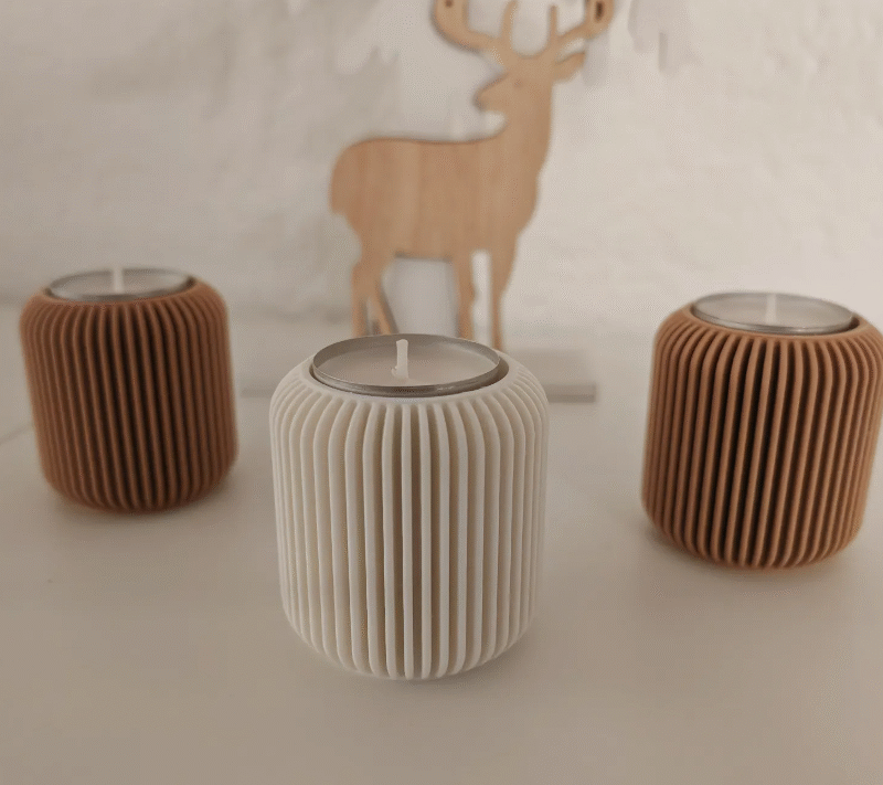 Porte bougie Nordik Rib coffret de 3 porte bougies