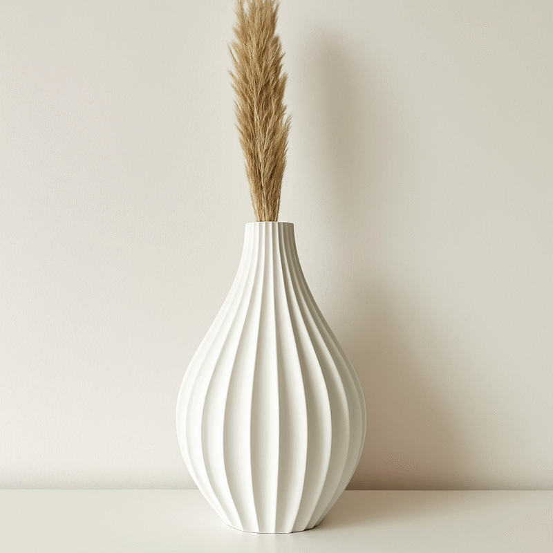 Vase Sculptural Ondulé – Flamenco
